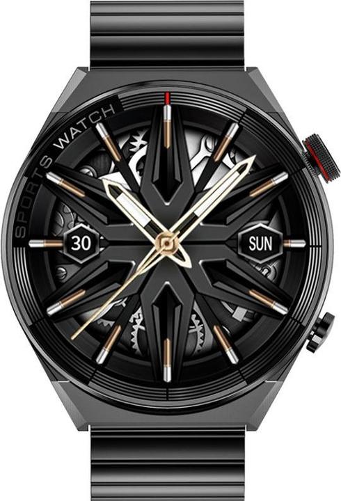 Productafbeelding RNCE99-2 Zwart-Zwart + Zwart Siliconen Bandje (47 mm)