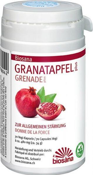 Actual product image Biosana Pomegranate plus 480mg (70 Piece, Capsules, 33 g)