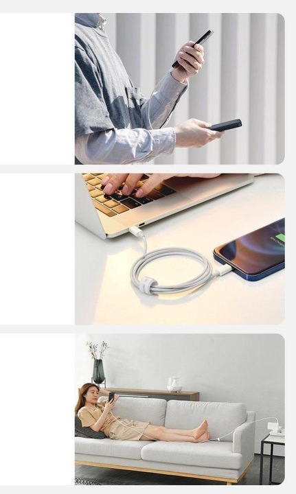 Actual product image Baseus Superior USB Type C - Lightning (1 m, USB 2.0)
