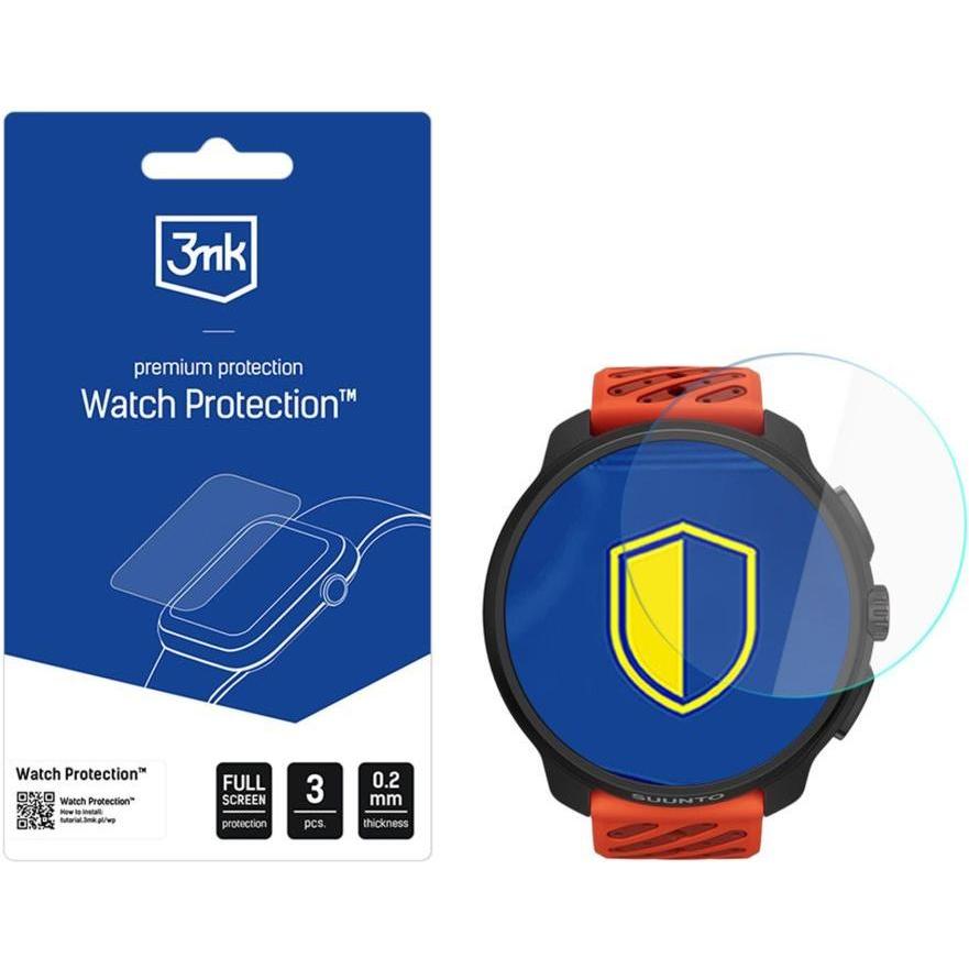 3Mk Trasparente Watch Protection Flexibleglass Hybridglas Für Das Display Der Suunto Race 2 Smartwatch, Pellicola Protettiva Per Smartwatch,