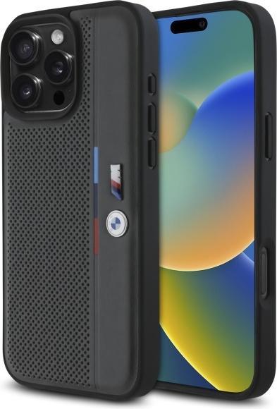 Produktbild BMW BMHCP16X23PUPVA iPhone 16 Pro Max 6.9" antracyt/anthracite hardcase M Perforated Tricolor Detail (Apple iPhone 16 Pro Max)