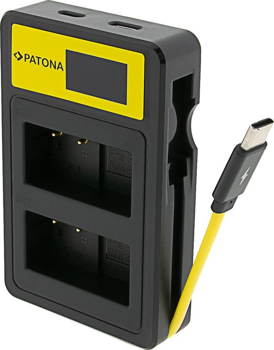Actual product image Patona Charger Smart Dual LCD USB Panasonic DMW-BLC12PP (Camera battery charger)