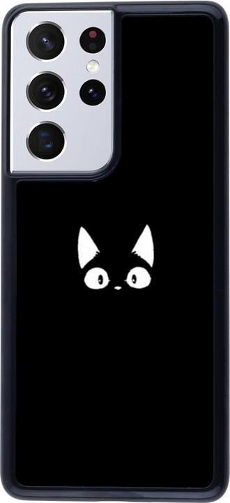 Produktbild PhoneLook Hülle Funny cat on black (Samsung Galaxy S21 Ultra 5G)