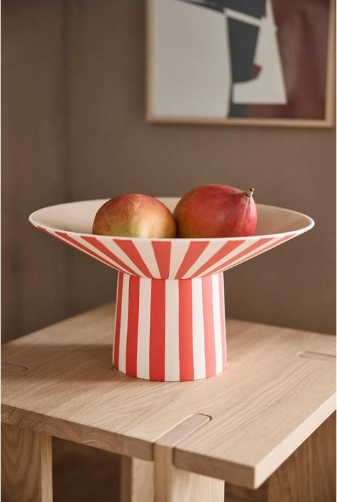 Produktbild OYOY Living Dekoschale Toppu Centerpiece Rot/Weiss (30 x 30 cm)