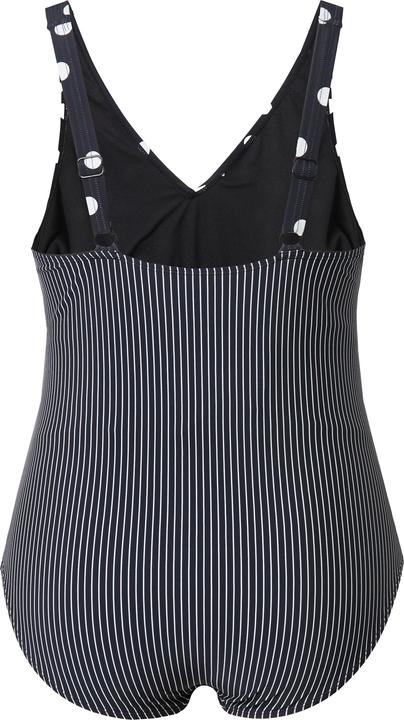 Actual product image Ulla Popken Bellieva-Badeanzug ohne Softschalen, Punkte/Streifen (58)