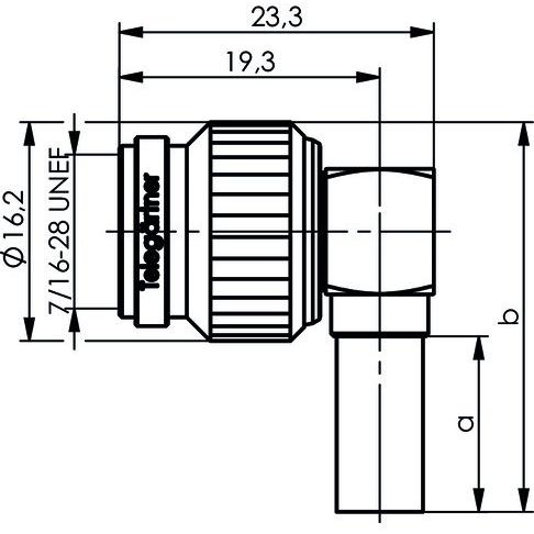 Thumbnail - Telegärtner TNC-Kabelwinkelstecker Crimp G30 50 Ohm, löt/crimp, A0506, G30 (1.5/3.8) (Stecker und Verbinder), Antennenka...