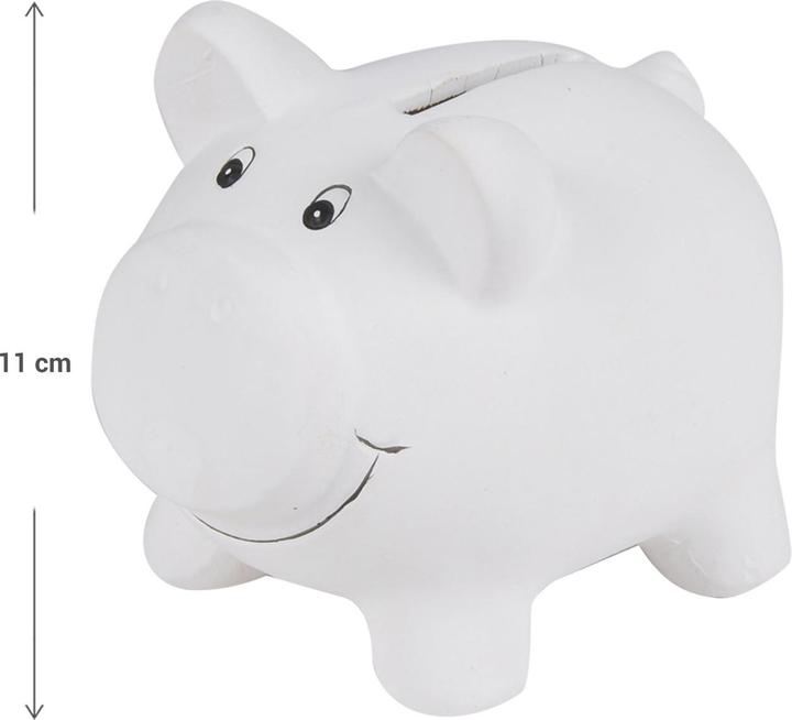 Productafbeelding Homea Keramisch spaarvarken om te beschilderen, met 6 heldere kleuren