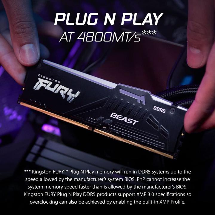 Productafbeelding Kingston FURY Beest RGB (1 x 32GB, 5600 MHz, DDR5 RAM, DIMM 288 pin)