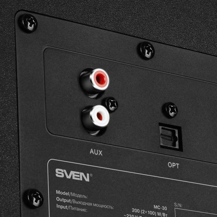 Image du produit Sven MC-30 Contrôle frontal du timbre et du volume Entrée optique numérique Contrôle à distance Bluetooth