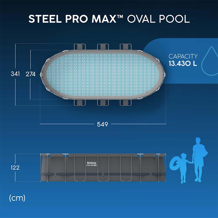 Actual product image Bestway Oval Frame Pool Set (549 x 274 x 122 cm)