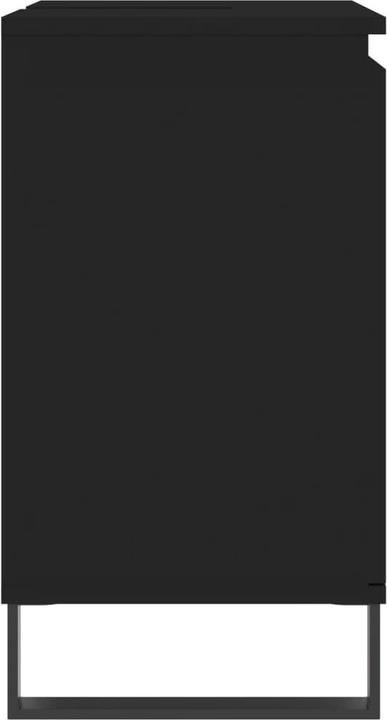 Produktbild vidaXL Badschrank Schwarz 58x33x60 cm Holzwerkstoff, Farbe (58 x 33 x 60 cm)
