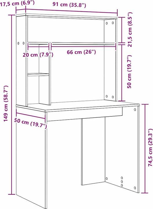 Produktbild VidaXL Schreibtisch