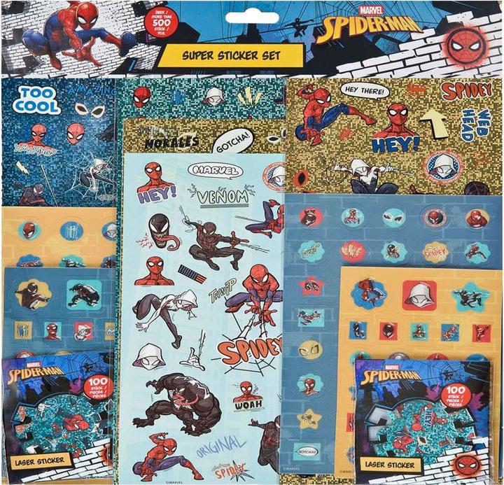 Produktbild Undercover Super Sticker Set Spiderman - 500+ Stück. (500 Sticker)