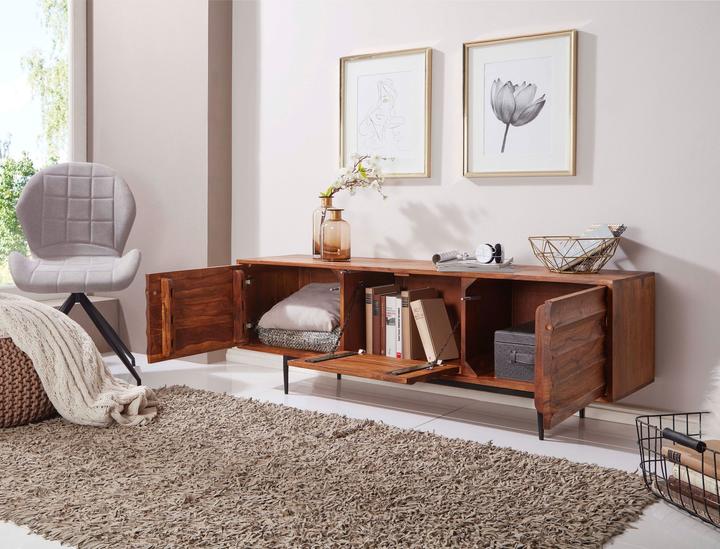 Produktbild FineBuy Lowboard Braun (38 x 38 x 50 cm)