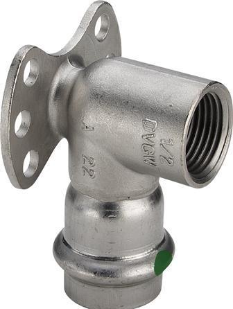 Produktbild Viega Sanpress Inox Wandscheibe, mit SC-Contur, Modell 2325.5, 18 mm x 1/2"" (Pressverbindung)