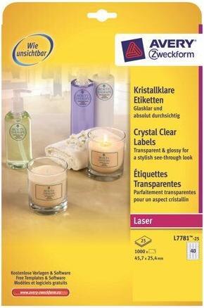Image du produit Avery Étiquettes transparentes