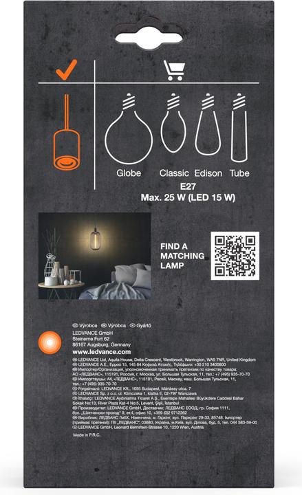 Immagine prodotto Ledvance Ago PenduLum vintage 1906 Grigio scuro (E27)