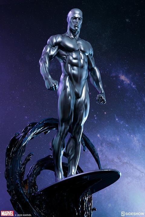 Actual product image Sideshow Marvel statuette Silver Surfer 65 cm