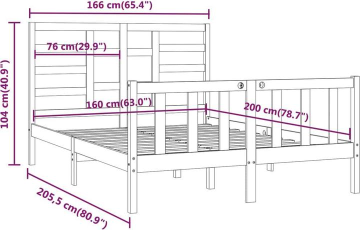Produktbild vidaXL Kaleigh (160 x 200 cm)