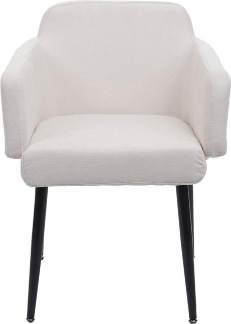 Immagine prodotto Mendler Set di 6 sedie da pranzo HWC-L13, con braccioli, tessuto/metallo - bianco panna