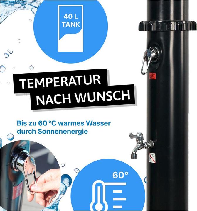Actual product image Novaterra Solardusche 40L schwarz