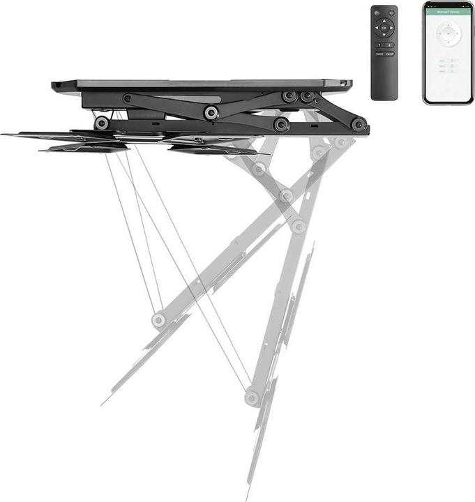 Produktbild myWall Motorisierter & klappbarer Deckenhalter für Flachbildschirme (Decke, 55")