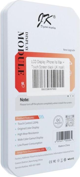 Actual product image Partner Telecom LCD display! OEM LCD Display iPhone Xs Max + Touch Screen black (JK Incell) (Display)