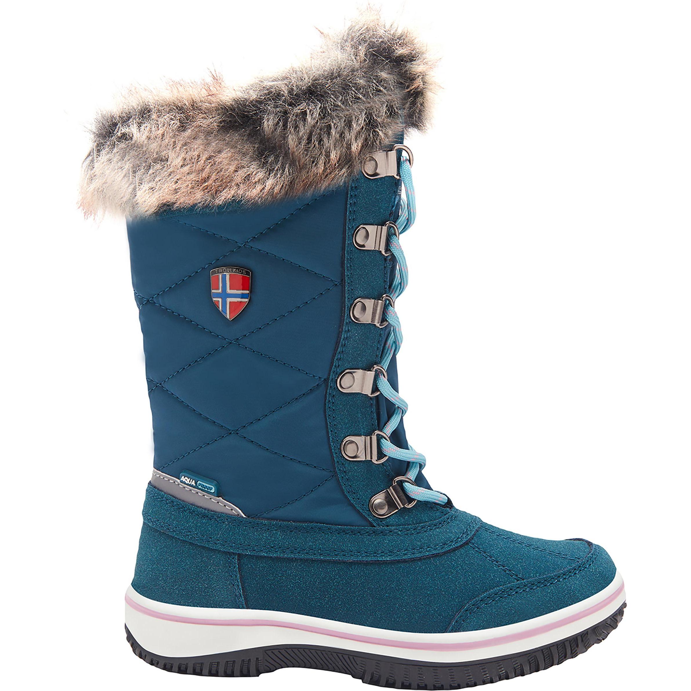 Thumbnail - Trollkids, Unisex, Boots + Stiefel, Girl's Holmenkollen Snow Boots, Blau, (30)