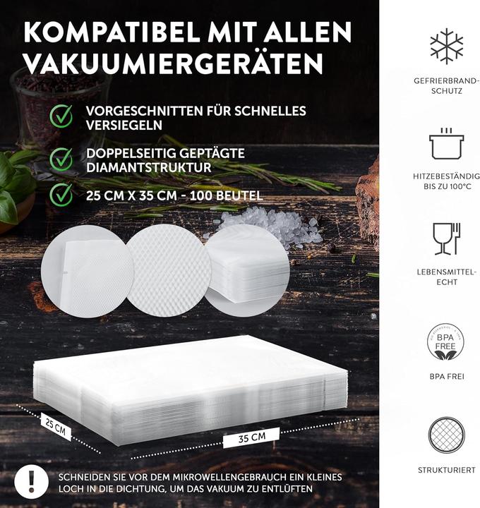 Produktbild Gusto Vac 100x Vakuumbeutel, 25x35cm (100 x)