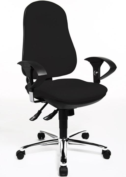 Image du produit Topstar Chaise de bureau "Support SY Deluxe", noir Housse : 100 % polypropylène, assise ergonomique et (42 - 55 cm)