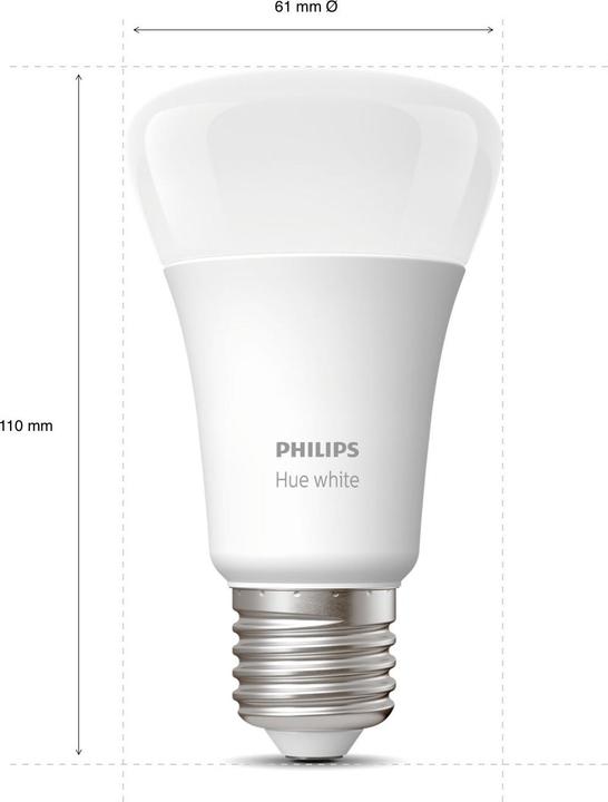 Produktbild Philips Hue Hue White Starter Kit (E27, 806 lm, 2 x)