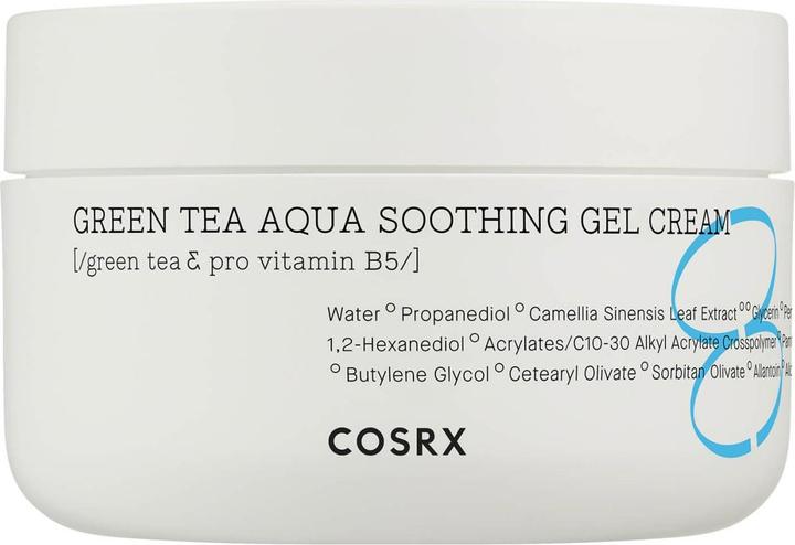 Cosrx green tea aqua soothing gel cream (50 ml, 24h cream)