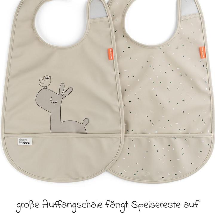 Produktbild Done by Deer Lätzchen Klett-Lätzchen 2er Pack - Lalee - Sand (0 Monate)