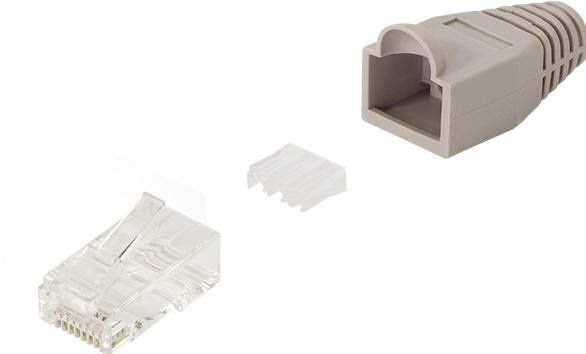 Image du produit LogiLink Connecteurs modulaires RJ45 Cat.6A UTP, avec embout et guide d'enfilage, 100 pièces de chaque (Câble réseau Connecteur)