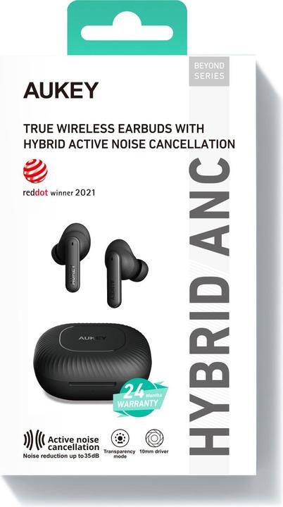 Image du produit Aukey Écouteurs avec ANC hybride (ANC, 5 h, Sans fil)