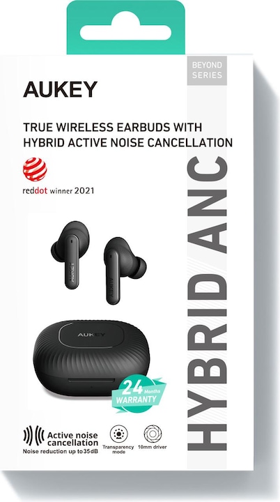 Actual product image Aukey Earbuds with Hybrid ANC (ANC, 5 h, Wireless)