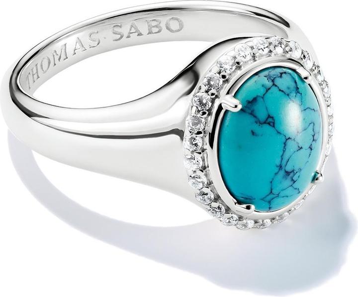 Immagine prodotto Thomas Sabo Ring Rund Türkis Silber (54, 925 Argento)