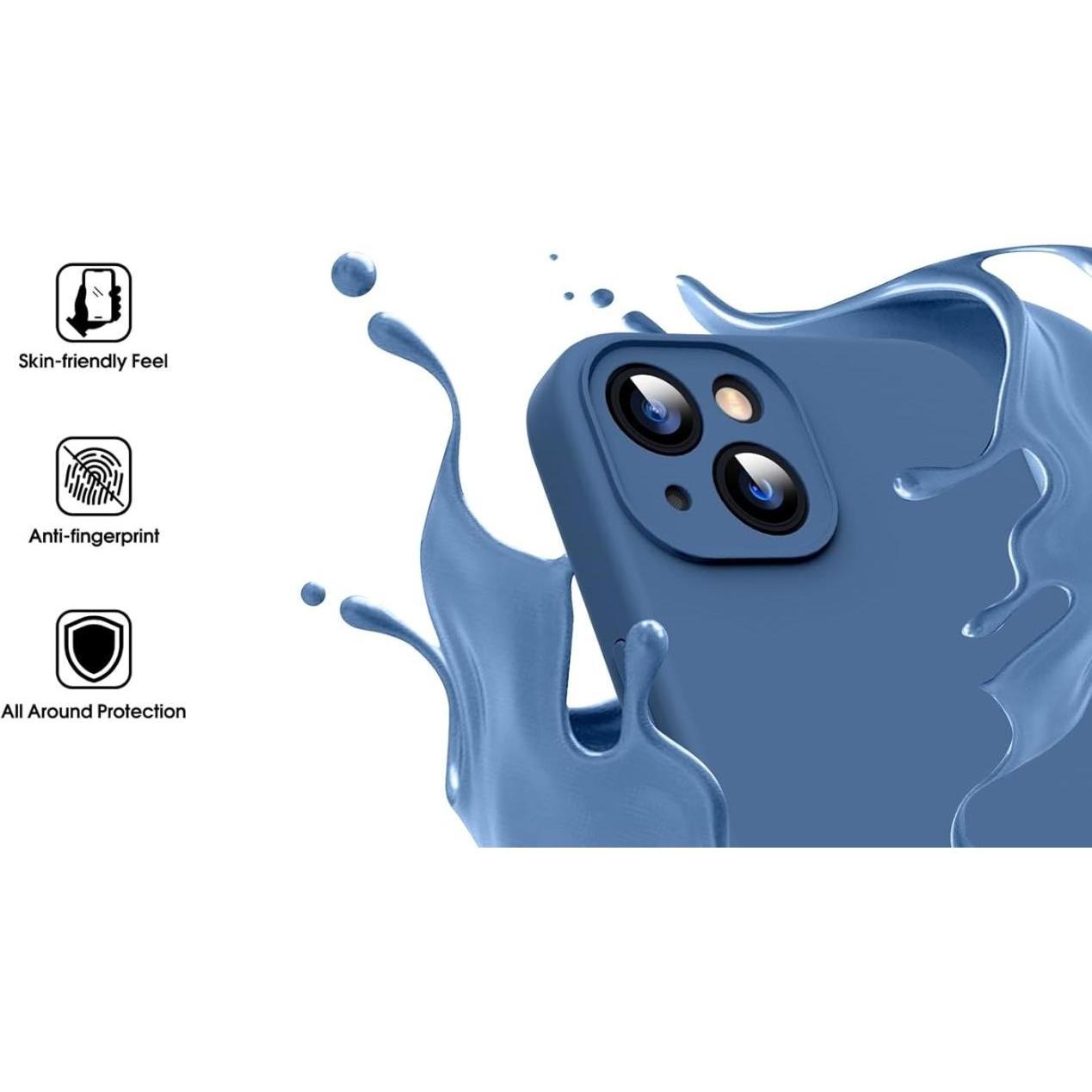 Thumbnail - Screenguard Apple iPhone 15 Plus Liquid Silicone Camera Protector Case (Apple iPhone 15 Plus), Smartphone Hülle, Blau