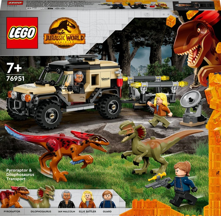 Immagine prodotto LEGO Trasporto Pyroraptor & Dilophosaurus (76951, LEGO Jurassic World, Set LEGO rari)