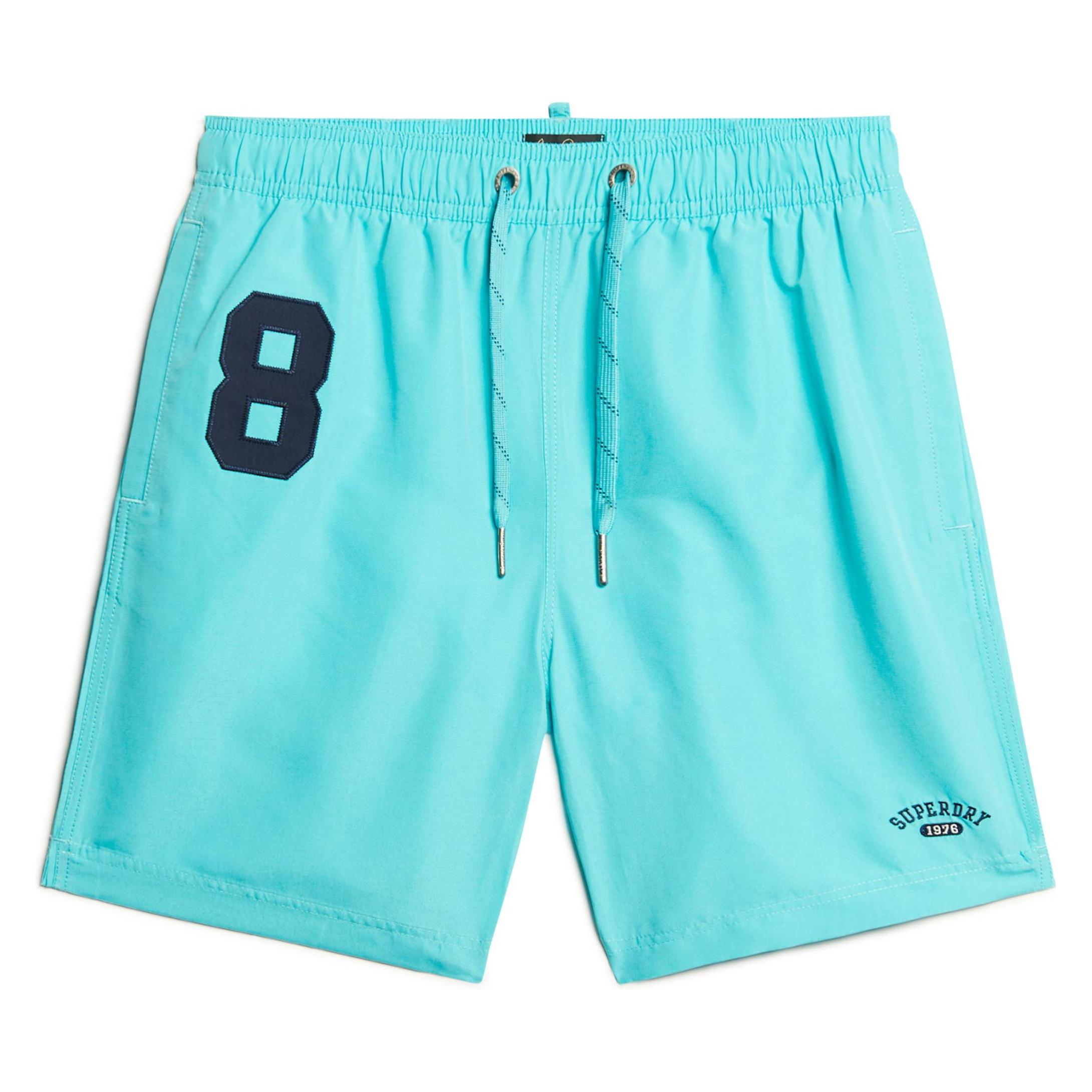 Superdry, Herren, Badehosen, 17" Polo-Badeshorts Aus Recyceltem Material, Blau, (S)