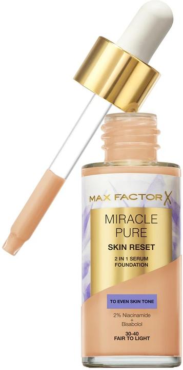 Produktbild Max Factor Miracle Pure Skin Reset 2in1 Serum Foundation - Makeup 30 ml 30-40 Fair To Light (30-40 Fair To Light)
