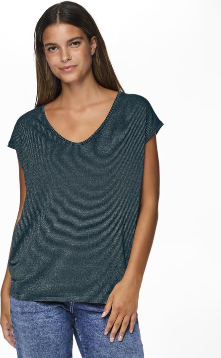 Actual product image Pieces Pcbillo Tee Lurex Stripes Noos Bc (XL)