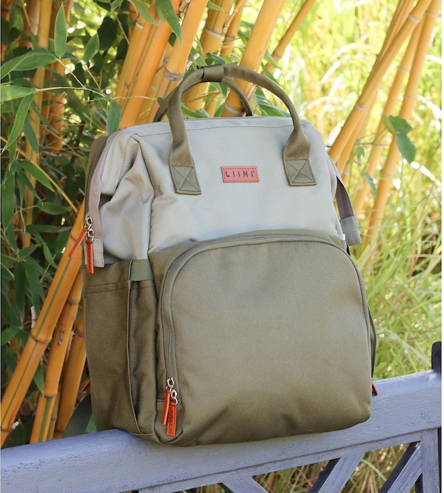 Actual product image Liini Changing rucksack olive rPET