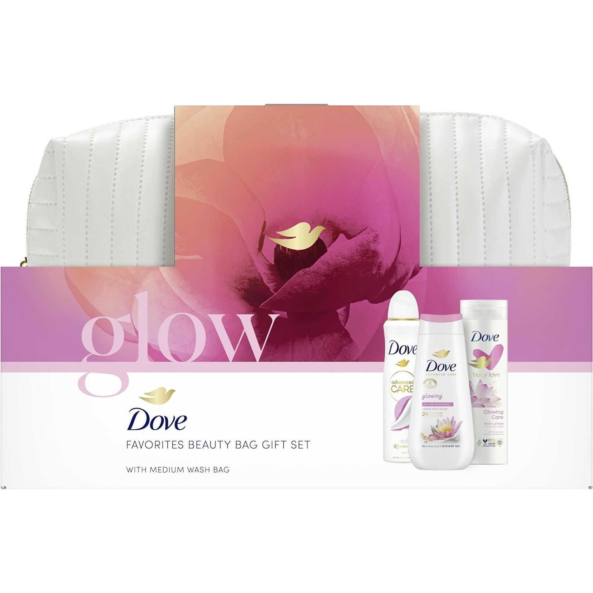 Dove Körperpflege-Geschenkset mit Glow-Kosmetiktasche (Körperpflegeset) (52758632)