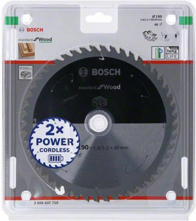 Actual product image Bosch Professional Zubehör PRO Wood cordless circular saw blade, 190 x 1.6 x 30 mm
