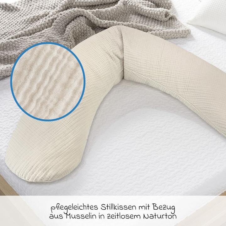 Actual product image Theraline Nursing pillow "The Original" with polyester hollow fibre filling incl. cover 190 cm (190 cm)