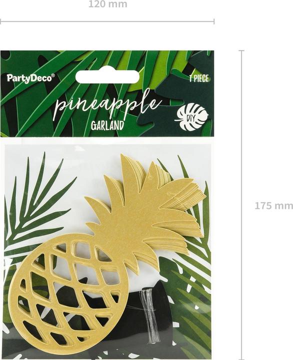 Image du produit Amscan Guirlande Ananas D'or 1.5m
