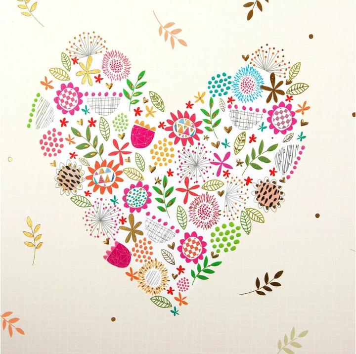 Produktbild Goldbuch Hochzeitsalbum Flowers in the Heart Mehrfarbig (31 x 30 cm)
