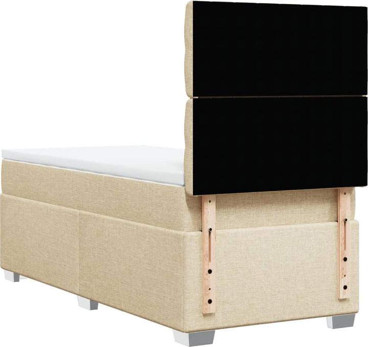 Actual product image vidaXL Bo x springbett mit Matratze 200 x 200 cm Stoff (200 x 200 cm)