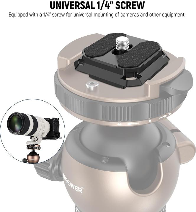 Actual product image Neewer Cameras Quick Release Plate Compatible With Peak Design (Tripod quick-release plate)